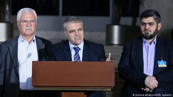 Genf Friedensgespräche zu Syrien Vertreter der syrischen Opposition