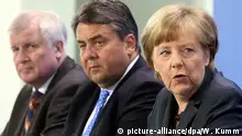 Koalitionsgespräche Seehofer Merkel Gabriel