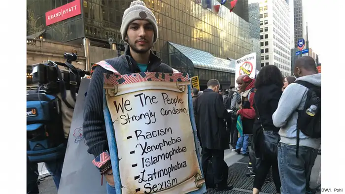 USA Proteste gegen Donald Trump in Brooklyn Michael Perera