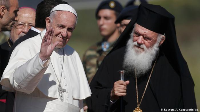Griechenland Papst Franziskus auf Lesbos