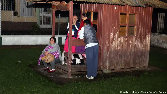Ecuador Erdbeben - Schutzsuchende in Quito