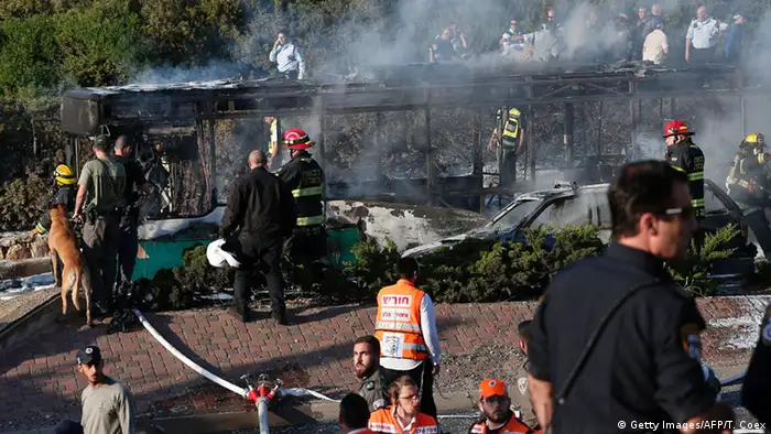 Israel Jerusalem Bus Explosion Wrack