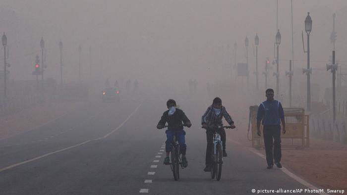 Indien Luftverschmutzung in Neu Delhi
