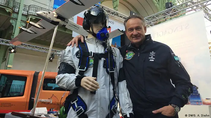 Andre Borschberg, co-pilot of Solar Impulse 2, in Paris (Picture: DW/S. A. Diehn)
