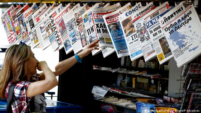 Griechenland Proteste Zeitungen Zeitschriften Medien