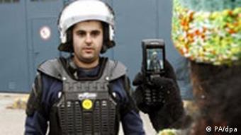 A young man in police training