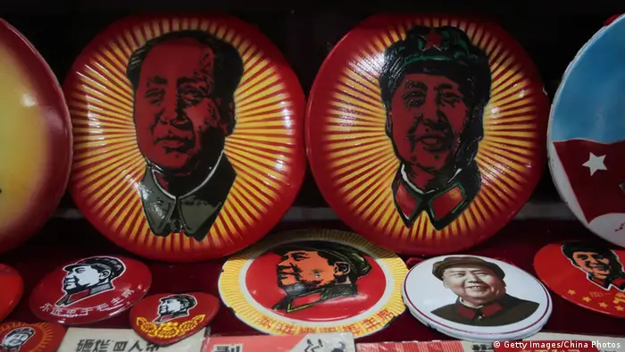 China Mao Devotionalien Buttons in Nanjing