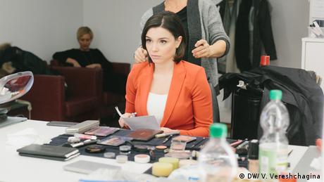 Жанна Немцова в гримерке