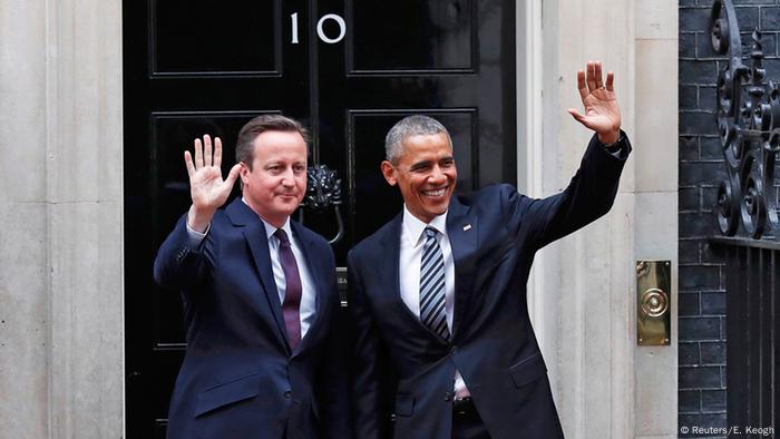 Barack Obama and David Cameron in front of Number 10 Downing Street in April 2016