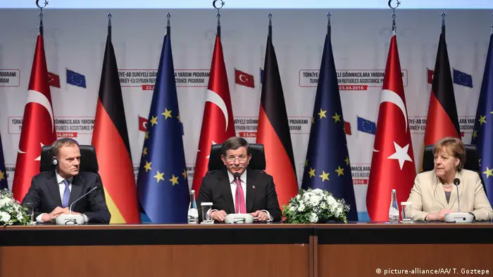 Türkei Pressekonferenz mit Merkel, Tusk, Davutoglu