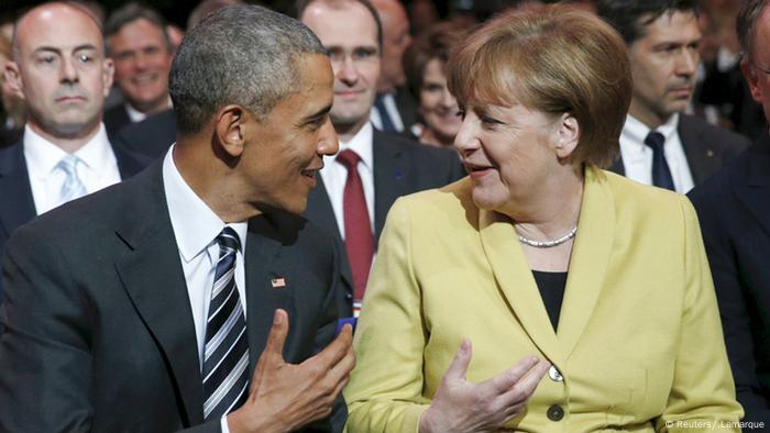 Barack Obama Angela Merkel Hannover Messe 