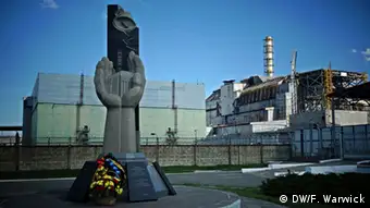 Ukraine Region Tschernobyl Sperrzone Sarkophag Ruine Denkmal