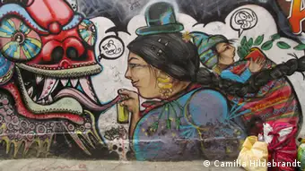 Graffiti painting of a woman
