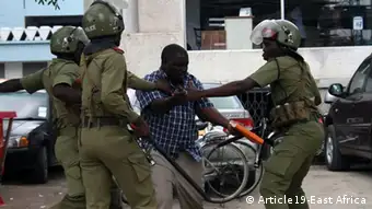 Tansania Polizei attackiert einen Journalisten in Dar es Salaam