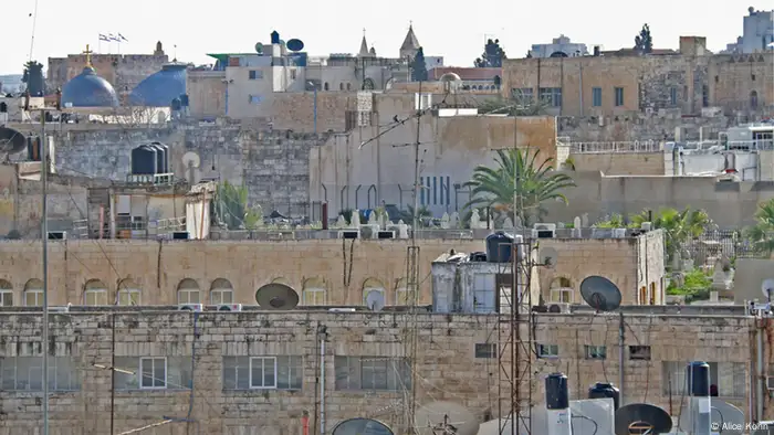 Blick von dem Qudscom-Redaktionsbüro auf die Altstadt Jerusalems. (Foto: Alice Kohn)