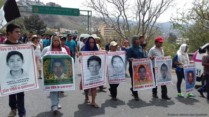 Protestas en Chilpancingo, capital del estado de Guerrero.
