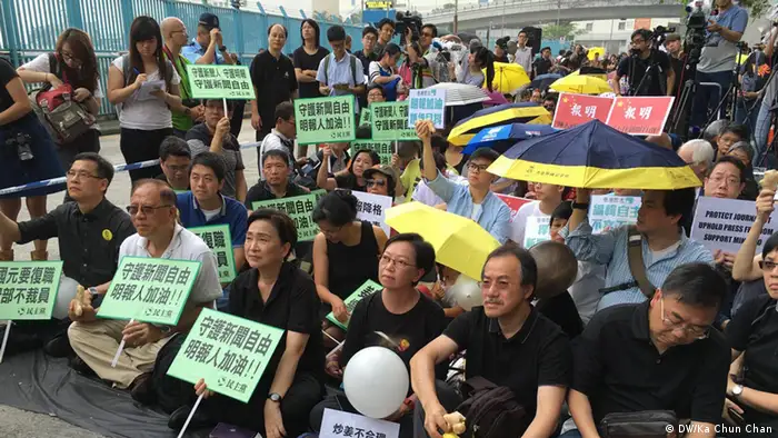 China Protestaktion in Hong Kong