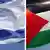 Прапори Ізраїлю (л) та Палестини