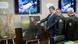 Ukrainian President Petro Poroshenko with the recovered art works Ukrainian President Petro Poroshenko with the recovered art works