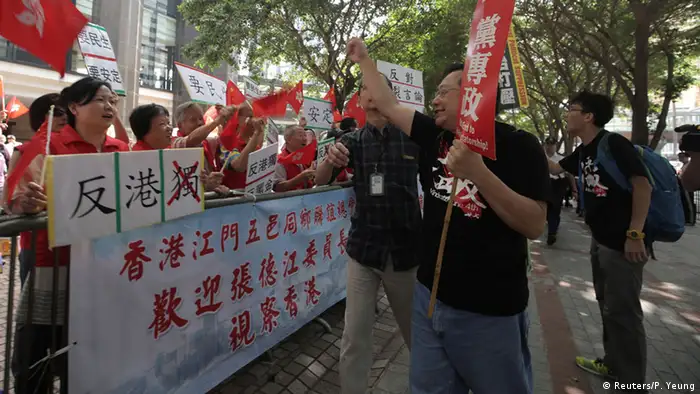 Hongkong Proteste gegen Zhang Dejiang