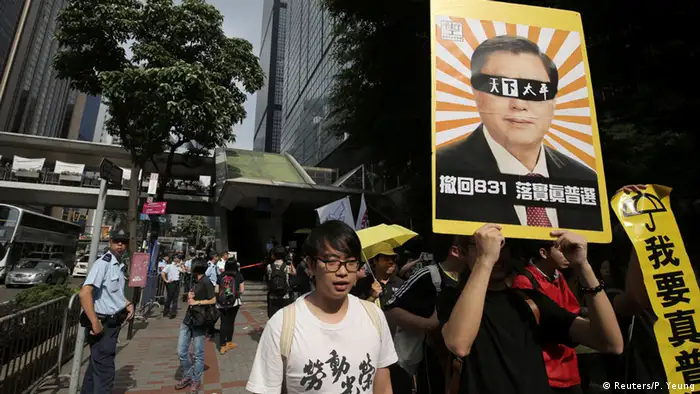Hongkong Proteste gegen Zhang Dejiang