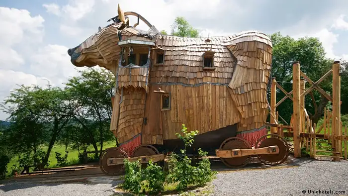 Das Hotel Trojanisches Pferd von außen (Foto: Uniqhotels.com)