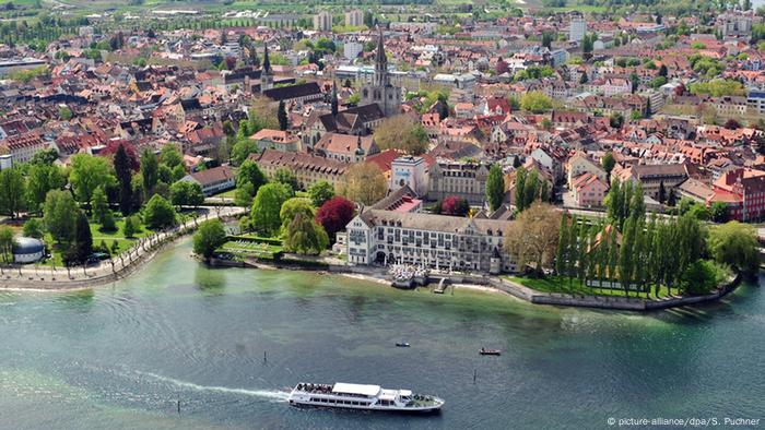 Aerial view of Konstanz on Lake Constance