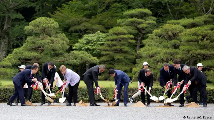 Japan G7 Gipfel Baum pflanzen