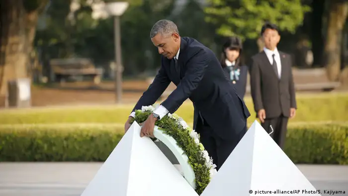 Japan Hiroschima Obama Kranzniederlegung Gedenkstätte