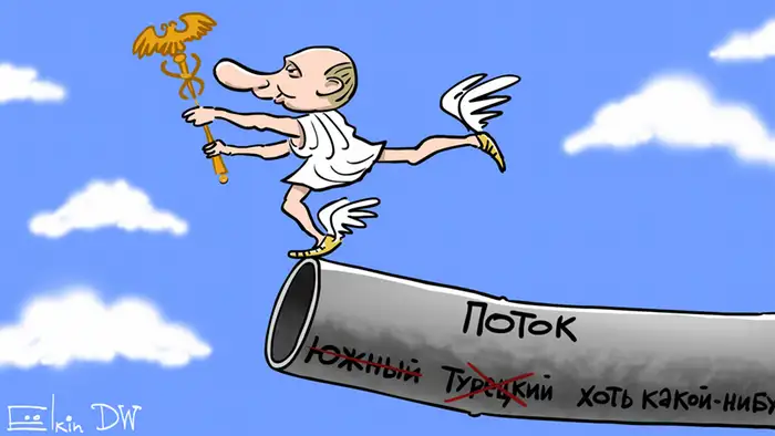 Карикатура Сергея Ёлкина Путин в Греции 