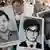 Em protesto em São Paulo, manifestante mostra fotos de pessoas desaparecidas durante a ditadura militar