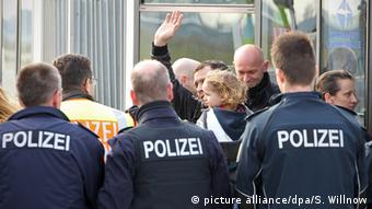 Депортация отказников в аэропоту Лейпцига