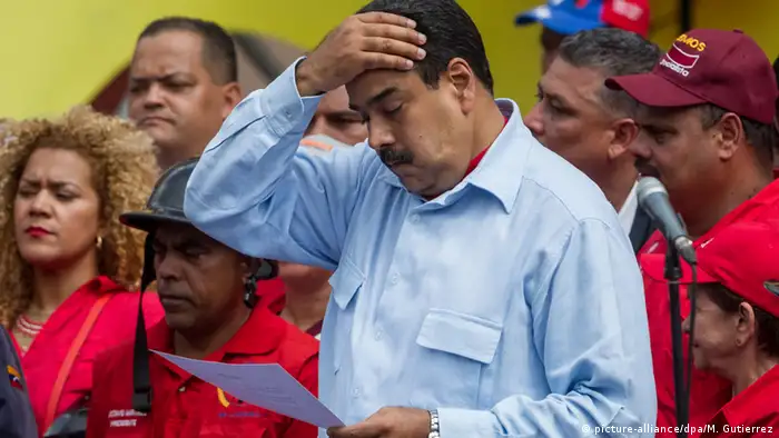 Venezuela Caracas Präsident Nicolas Maduro (picture-alliance/dpa/M. Gutierrez)