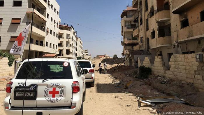 Syrien IKRK Konvoi mit Hilfslieferungen für Daraya