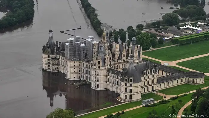 Frankreich Flut Überflutung Loire