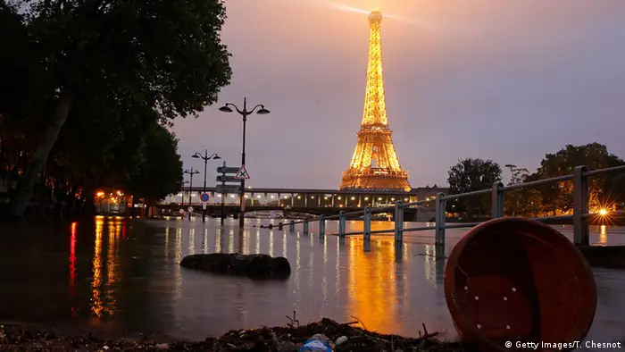 Frankreich Flut Überflutung Seine Paris