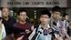 China Joshua Wong spricht vor der Presse in Hong Kong China Joshua Wong spricht vor der Presse in Hong Kong