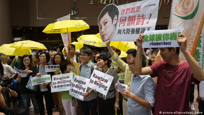 China L'Oreal Proteste in Hongkong