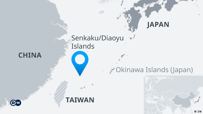 Karte Senkaku-Inseln Englisch (DW)