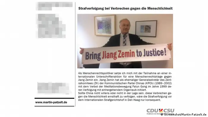 Screenshot Martin Patzelt CDU CSU