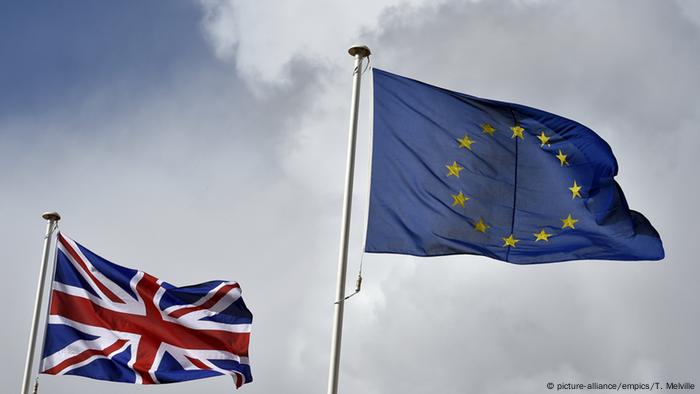 UK, EU flags flying side by side