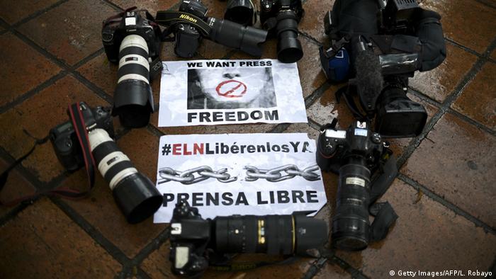Kolumbien Protest für Pressefreiheit in Cali