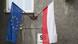 The flags of Poland and the EU The flags of Poland and the EU