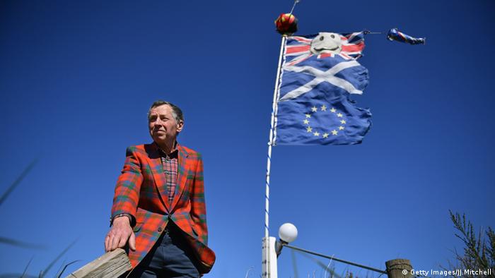 флаги Великобритании, Шотландии и ЕС