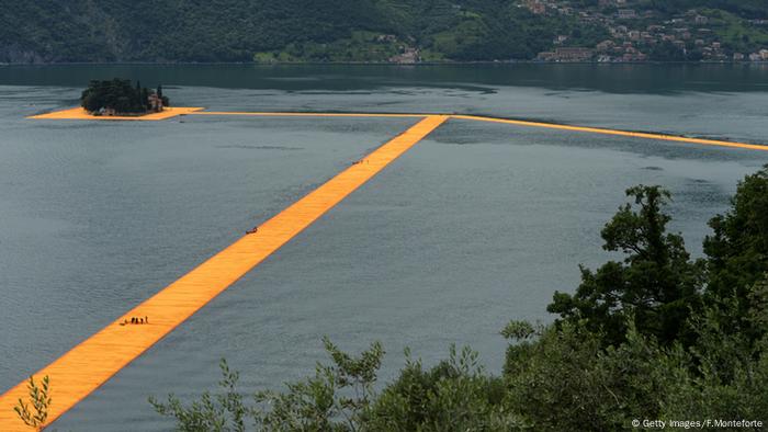 The Floating Piers Christo, Luftaufnahme©Getty Images/F.Monteforte 