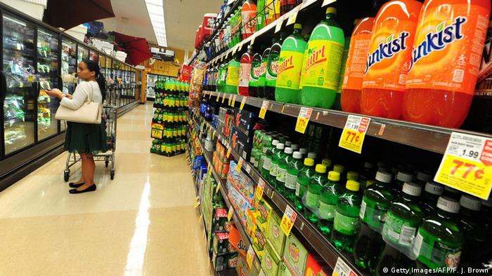 USA Supermarkt Softdrinks Zucker Steuer