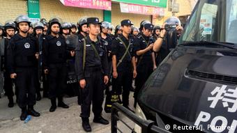 China Proteste Demonstration in Wukan Polizei