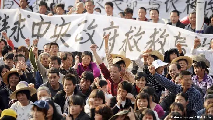 China Bürger Proteste Demonstration in Wukan