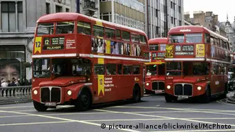 Großbritannien Doppeldecker-Busse in London