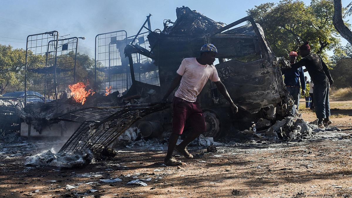 Violent protests rock South African capital before elections